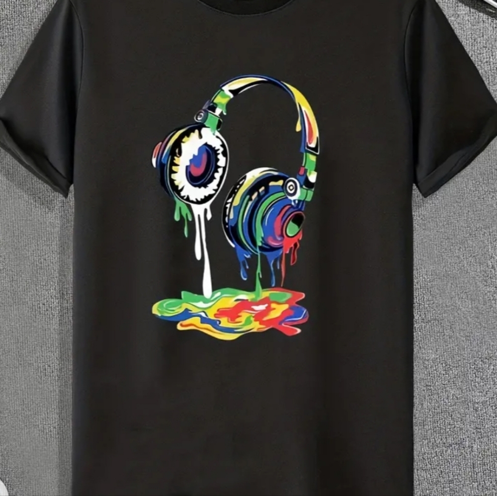 2/$12 bundle- NWOT men's headphones drip shirt